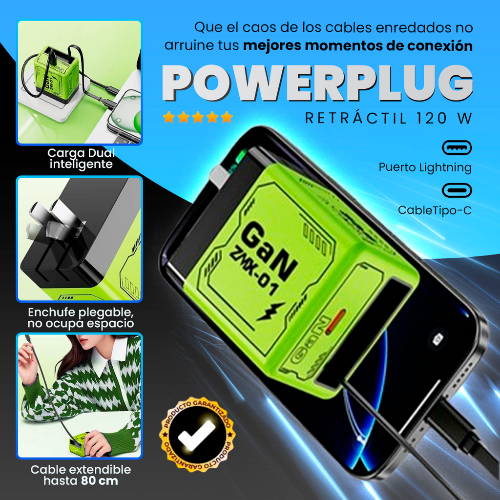 POWERPLUG™ – El cargador retráctil que reemplaza todos tus cables