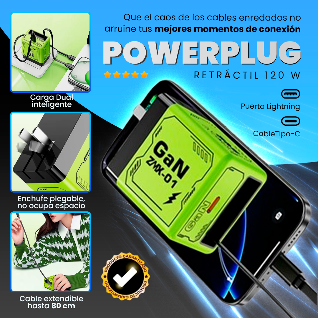 POWERPLUG™ – El cargador retráctil que reemplaza todos tus cables